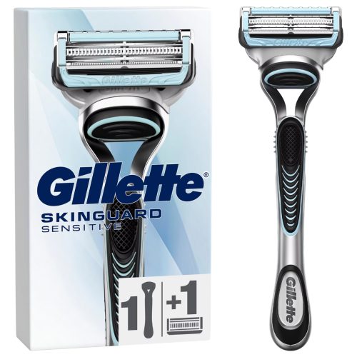 Gillette, Gillette -  Mach3 Systemklingen 4er + Rasierer, SkinGuard Sensitive Flexball, 1 pezzo