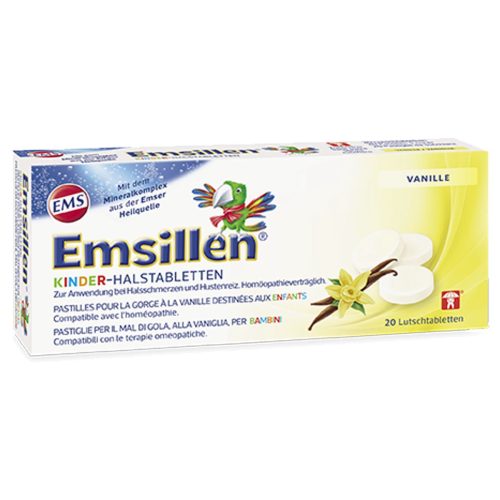Emser, EMSILLEN Kinder-Halstabletten Vanille 20 Stk