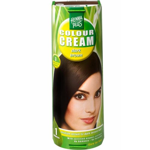 Henna Plus, HENNA PLUS Colour Cream 3 dunkelbraun 60 ml