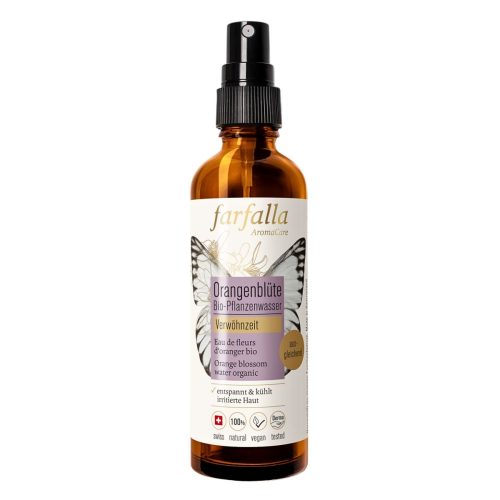 farfalla, farfalla - Orangenblüte,Bio-Pflanzenwasser,Verwöhnzeit, 75 ml