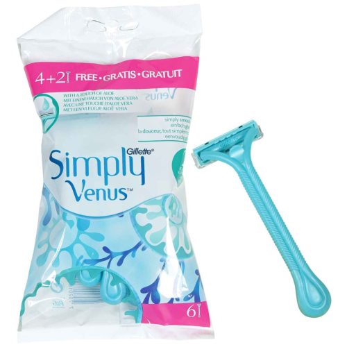 Gillette Venus, Gillette Venus - Einwegrasierer, Simply Venus 2, 6 Stück