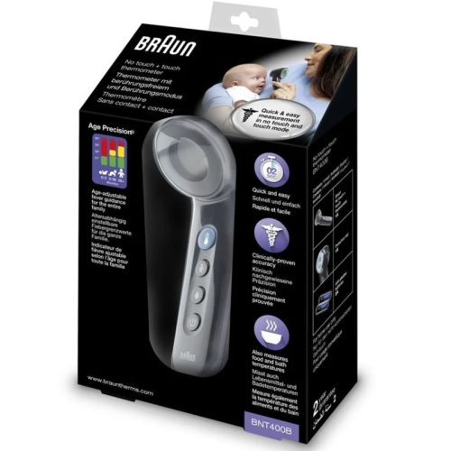 Braun, Braun No touch + touch schwarz Fieberthermometer Berührungsloses messen
