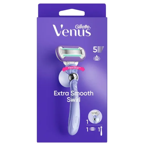 Gillette, Gillette Venus Extra Smooth Swirl Rasierer + 1 Klinge + Duschhänger (1 Stk)