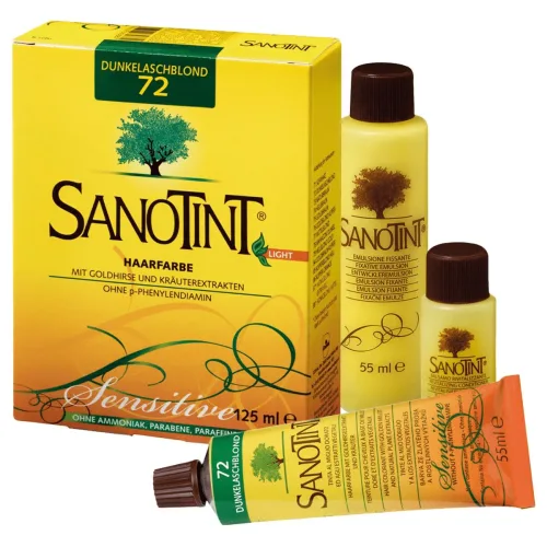 Sanotint, SANOTINT Sensitive Haarfarbe 72 kastanie hell-aschfarbig (125ml)