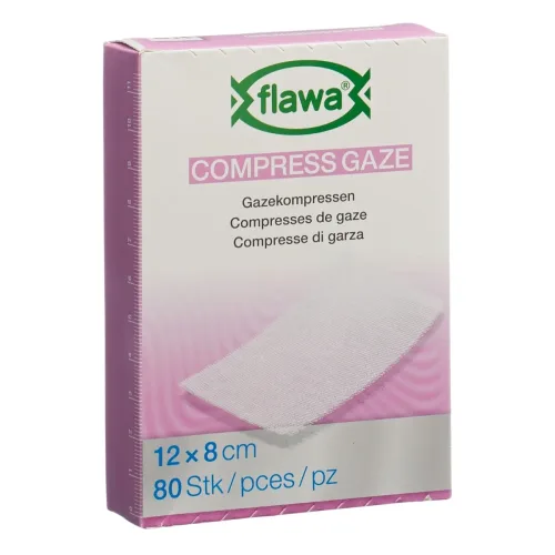FLAWA, flawa Gazekompressen 8x12cm (80 Stk)
