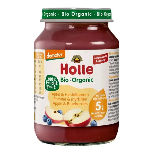 Holle, Holle Bio Apfel & Heidelbeeren (190g)