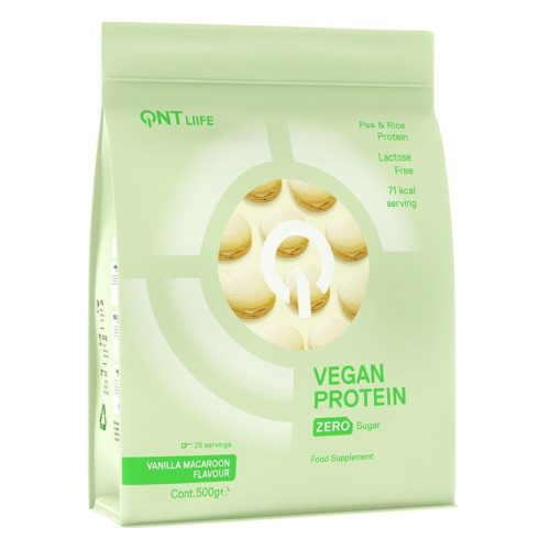 QNT, QNT Vegan Protein Zero Sugar Vanilla Macaron (500g)
