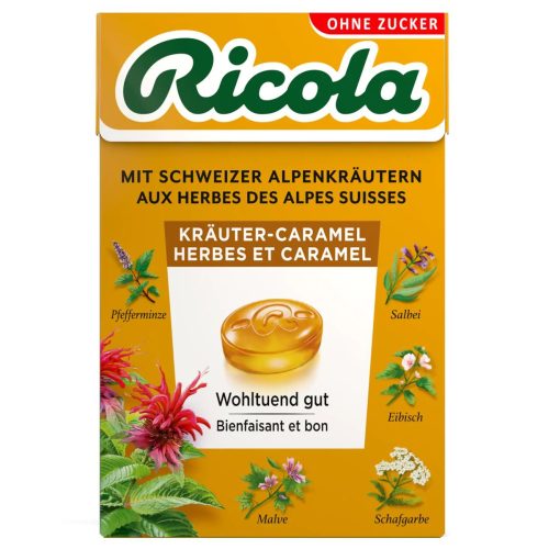 Ricola, Ricola Kräuter-Caramel ohne Zucker, mit Stevia (50g)