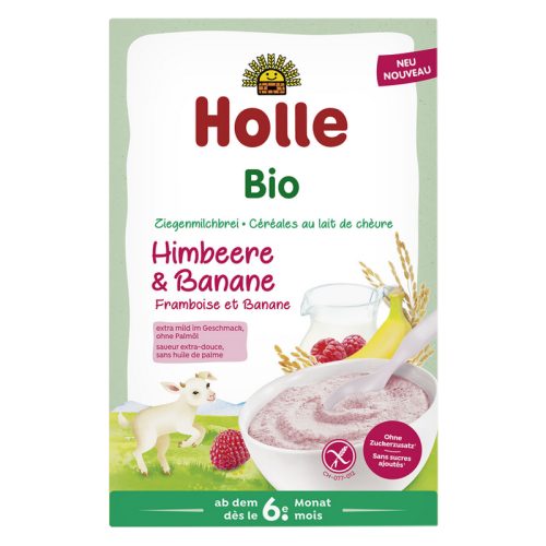 Holle, Holle Milchbrei Ziegenmilch Himbeere und Banane Bio (200g)