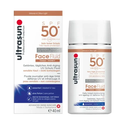 ultrasun, ultrasun Face Fluid SPF50+ Tinted Honey (40ml)