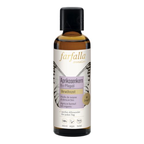 farfalla, farfalla - Aprikosenkern,Bio-Pflegeöl,Verwöhnzeit, 75 ml