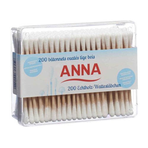 Anna, Anna Wattestäbchen Holz (200 Stk)