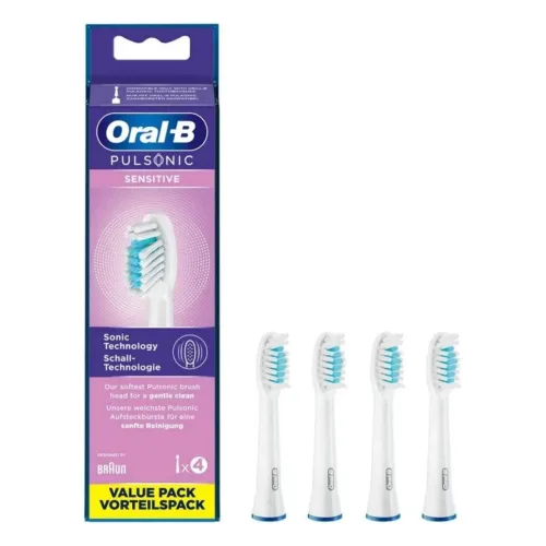 Oral-B, Oral-B Pulsonic Sensitive 4St Ersatzzahnbürsten – Ersatzbürste/Zahnpflege Zubehör – weiss