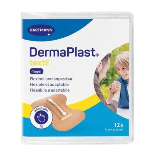 DERMAPLAST, DermaPlast TEXTIL Fingerspitzenpflaster, 5x6cm, elastisch (12 Stk)