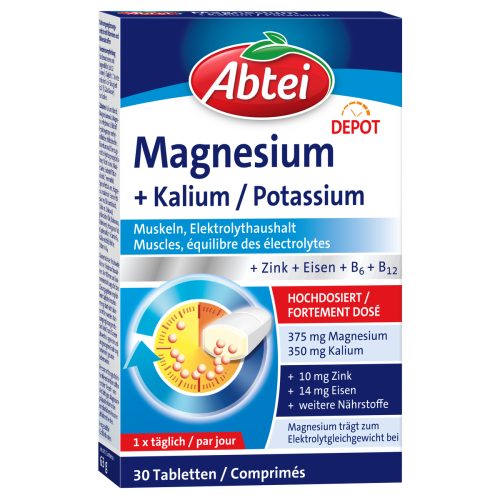 Interdelta SA, Abtei Magnesium + Kalium Depot Tabletten 30 Stück
