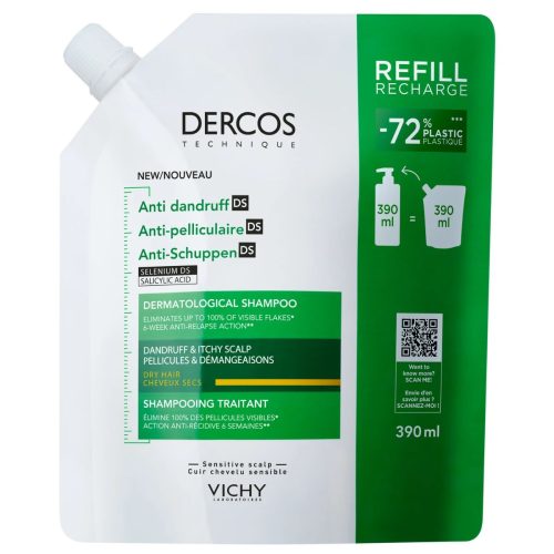 VICHY, VICHY - Dercos Eco-Refill Anti-Schuppen-Shampoo für normales bis fettiges Haar, 400 ml