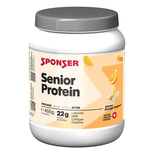 SPONSER, Sponser Senior Protein Orangen Yoghurt 455 g Proteinpulver Weiss, Herren, Größe: 0