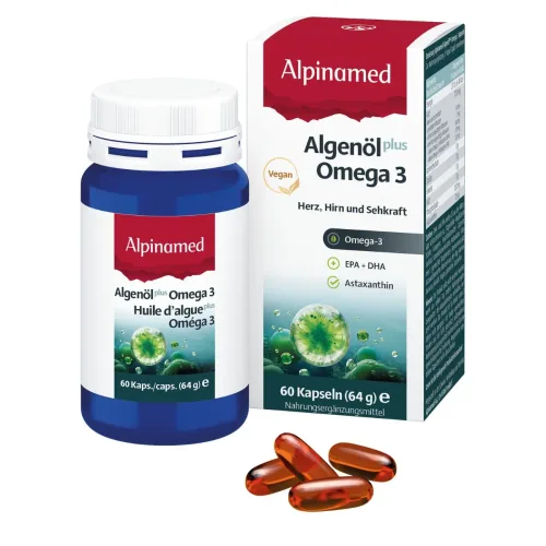 ALPINAMED, Alpinamed Algenöl plus Omega 3 Kapseln (120 Stk)
