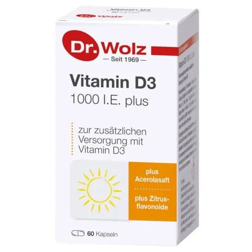Dr. Wolz, Dr. Wolz Vitamin D3 1000 I.E. plus Kapseln (60 Stk)