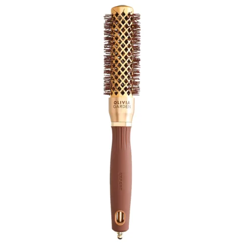 Olivia Garden, Olivia Garden Expert Blowout Shine Wavy Bristles Gold & Brown 25 mm