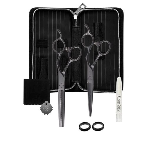 Olivia Garden SilkCut PRO Matt Black Set of 2 HS 5,75``/MS 6,0`` EUR RH