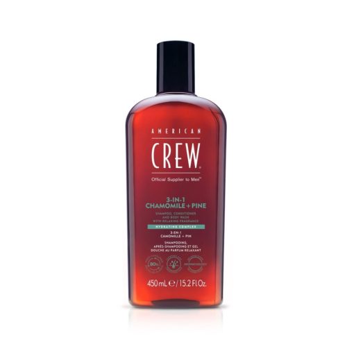 Crew Hair & Body Care - American Crew 3-in-1 Chamomile & Pine Shampoo, Conditioner & Body Wash