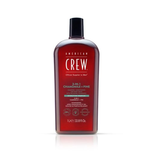 Crew Hair & Body Care - American Crew 3-in-1 Chamomile & Pine Shampoo, Conditioner & Body Wash