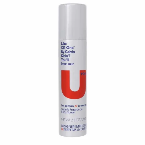 Parfums De Coeur, Designer Imposters U You by Parfums De Coeur Deodorant Body Spray (Unisex) 75 ml