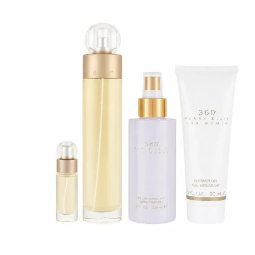 Perry Ellis, perry ellis 360 by Perry Ellis Gift Set -- 3.4 oz Eau de Toilette Spray + 4 oz Body Mist + 3 oz Shower Gel + .25 Mini EDT Spray
