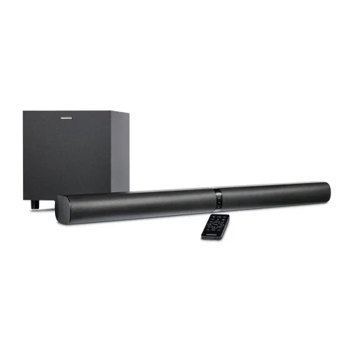 MEDION LIFE P61450 2.1 Soundbar, perfekte Ergänzung für den TV, 2-in1 - flexibel aufstellbar, Bluetooth® 5.3, kraftvolle 2 x 30 W + 60 W (RMS) Funk-Subwoofer