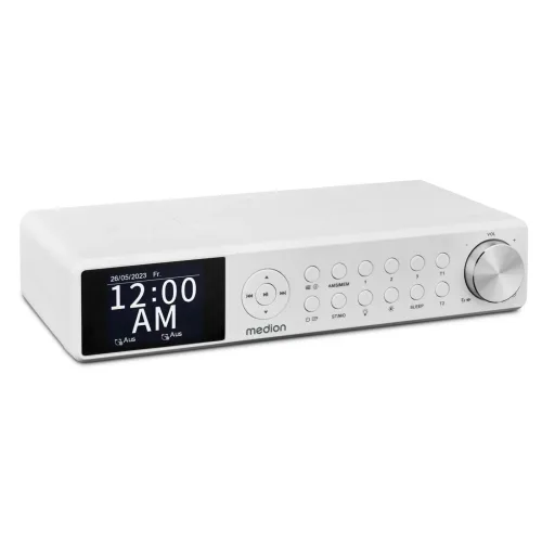 Medion, MEDION LIFE P66750 DAB+ Premium Küchenradio weiß, 6,1 cm (2,4'') TFT-Farbdisplay, DAB+/PLL-UKW Radio, Bluetooth® 5.0, LED-Beleuchtung, 2 x 3 W RMS