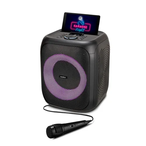 MEDION LIFE® S61991 Partylautsprecher, tragbares Bluetooth®-Soundsystem. Bluetooth® 5.3 für kabellose Musikübertragung, verschiedene Lichteffekte, integrierter Akku, TWS-Funktion, 50 W RMS