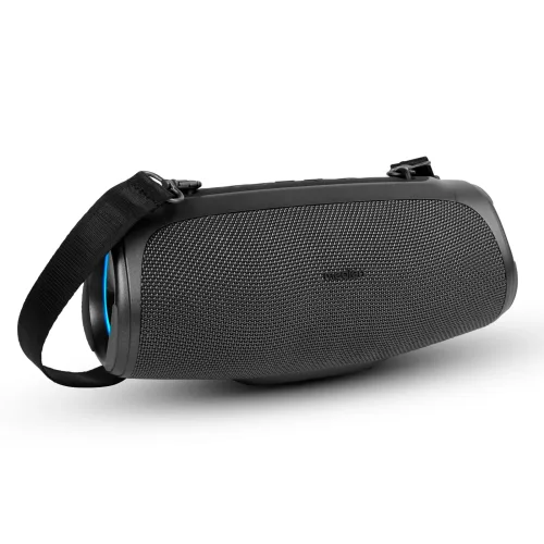 MEDION LIFE P61746 Tragbarer Bluetooth® Lautsprecher M anthrazit, Dual Illuminated (RGB-Lichteffekte), Bluetooth® 5.3, integrierter Akku mit bis zu 45 Stunden Laufzeit, robustes & mobiles Design, 2 x 15 W RMS