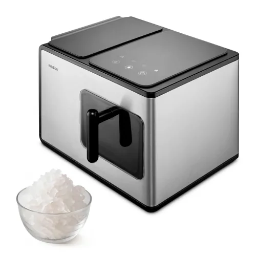 MEDION LIFE Nugget Eiswürfelbereiter MD 11960, 2 L Wassertank, schnelle Zubereitungszeit, Elektronisches Bedienfeld und LED Display, Herausnehmbarer Eiswürfelkorb, Selbstreinigung