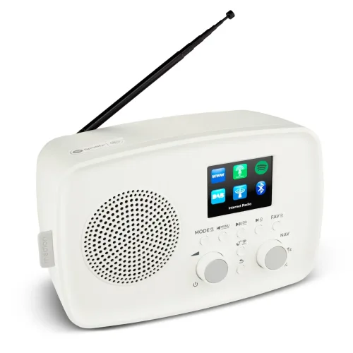 Medion, MEDION LIFE Internetradio IRE-1 (MD89318) weiß, Empfang von über 40.000 Sendern & 20.000 Podcasts, 5 Watt (RMS), Bluetooth® 5.2 wireless technology, 2,4" (6,1 cm) TFT-Farbdisplay