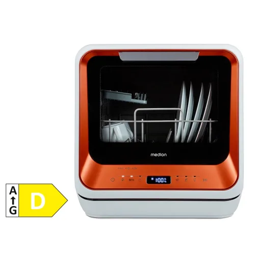 Medion, MEDION LIFE Mini-Geschirrspüler DWT20 (MD37763), für 2 Gedecke, 6 Reinigungsprogramme, Startzeitvorwahl