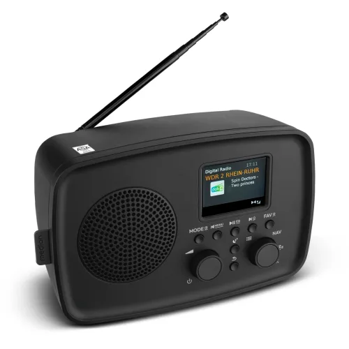 Medion, MEDION LIFE DAB+ Radio DRE-1 (MD89288), Bluetooth® 5.3 wireless technology, ASA-Notfallwarnsystem, 2,4" (6,1 cm) TFT-Farbdisplay, 5 W RMS