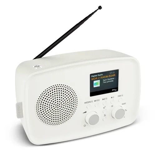 Medion, MEDION LIFE DAB+ Radio DRE-1 (MD89288), Bluetooth® 5.3 wireless technology, ASA-Notfallwarnsystem, 2,4" (6,1 cm) TFT-Farbdisplay, 5 W RMS