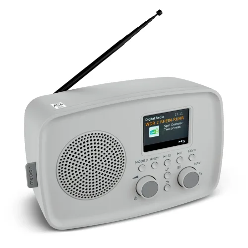 Medion, MEDION LIFE DAB+ Radio DRE-1 (MD89288), Bluetooth® 5.3 wireless technology, ASA-Notfallwarnsystem, 2,4" (6,1 cm) TFT-Farbdisplay, 5 W RMS