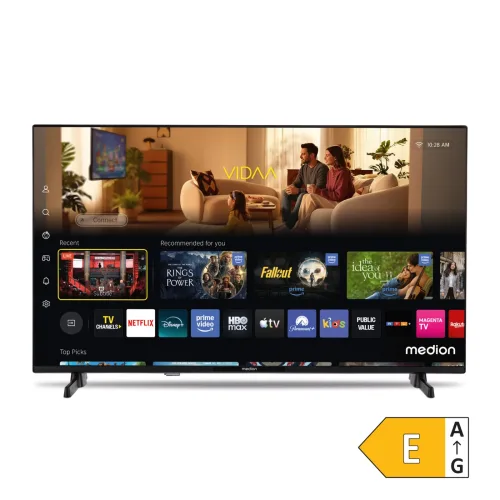 Medion, MEDION LIFE MD 843101 Smart-TV, 108 cm (43'') FHD Display, HDR, PVR ready, Bluetooth®, VIDAA App Store, HBO Max, MagentaTV, NETFLIX, Disney+, Paramount+ & Amazon Prime Video App