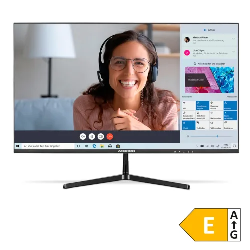 MEDION P52218 (MD 20150) Widescreen Monitor, 54,6 cm (22''), Full HD Display, HDMI und rahmenloses Design