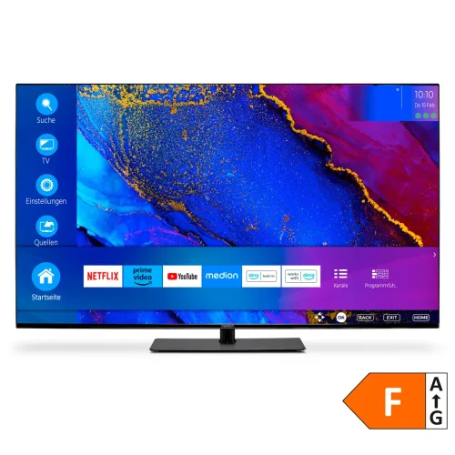 Medion, MEDION LIFE® X15524 (MD 30722) LCD Smart-TV, 138,8 cm (55'') Ultra HD Display, HDR, Dolby Vision®, Micro Dimming, MEMC, PVR ready, Netflix, Amazon Prime Video, Bluetooth®, DTS HD, DTS Virtual X, Dolby Atmos®, HD Triple Tuner, CI+