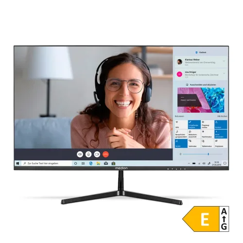 MEDION AKOYA® P52218 (MD 20150) Widescreen Monitor, 54,6 cm (22''), Full HD Display, HDMI und rahmenloses Design