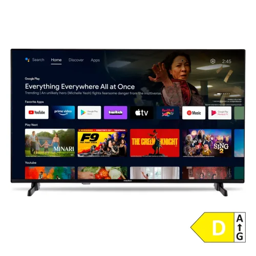 Medion, MEDION LIFE MD 832100 Android TV (2026), 80 cm (32''), Full HD Display, HDR, PVR ready, Bluetooth®, Netflix, Amazon Prime Video
