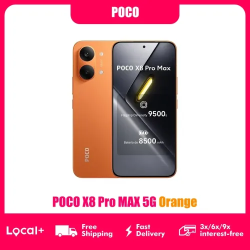 POCO, POCO X8 Pro MAX 5G Orange Farbe Spezial 12GB 256GB 512GB NFC Smartphone 8500mAh 50MP OIS Kamera