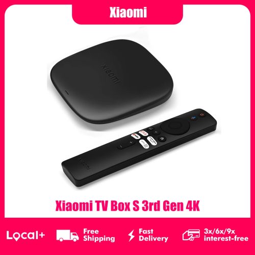 Xiaomi, Xiaomi TV Box S 3. Generation, Android Smart TV Box Media Player, 4K Ultra HD WIFI 6 Google TV, Dolby Vision HDR10+ Google Assistant