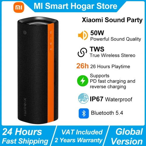 Xiaomi, Xiaomi Sound Party, 50 W tragbarer Bluetooth-Lautsprecher, Harman AudioEFX TWS-Modus, 26 Stunden Spielzeit, kabelloser Lautsprecher mit intelligenter Konnektivität