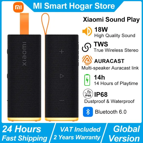 Xiaomi, 2026 Xiaomi Sound Play, 18W Tragbarer Bluetooth-Lautsprecher, 2600mAh 14h Akkulaufzeit, TWS True Wireless Stereo, IP68 Bluetooth 6.0