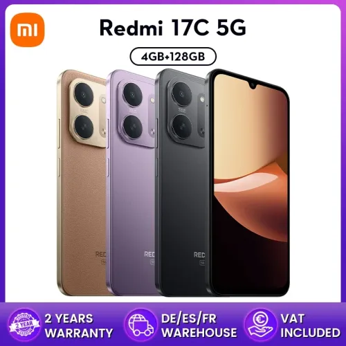 Globale Version Xiaomi Redmi 17C 5G 6,9-Zoll-Display 6000mAh Akku 33W schnelles Laden 120Hz hohe Bildwiederholrate MediaTek Dimensity 6300 mit 5G P64 Staub- und Wasserbeständigkeit.