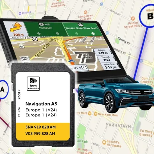 NAVINESA, NEU für VW Discover Media Navigation AS V23 Version Update UK Europa Karten 2026 Sat Nav EU SD-Karte 5NA919866NA 32GB
